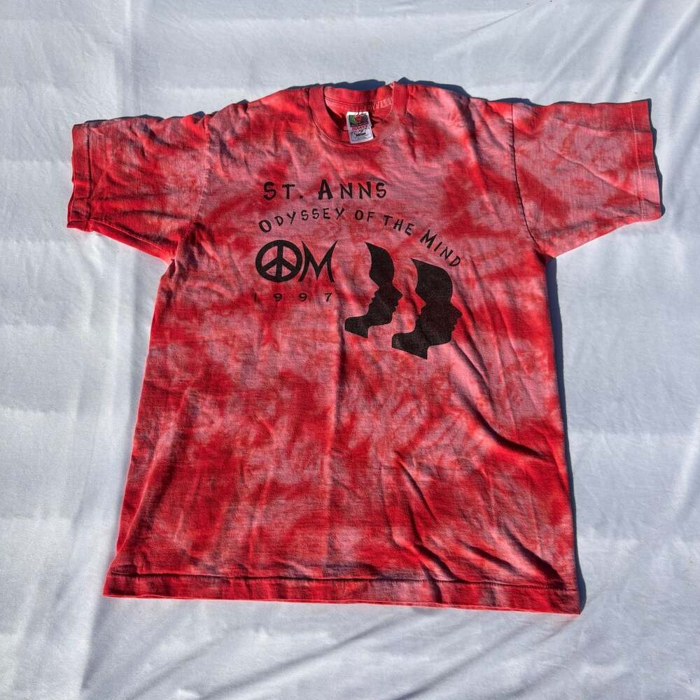 Vintage 1997 St. Ann's Odyssey of the Mind Tie-Dye T-Shirt